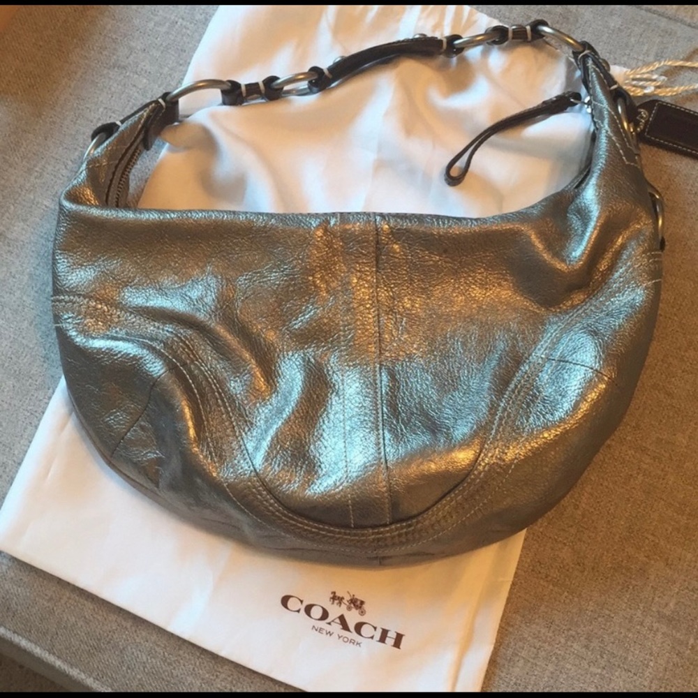 COPY - Coach Limited Edition Metallic Silver Hobo